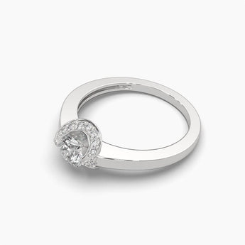 Ivana Jewels Rings Halo Solitaire Classic Center piece Ring