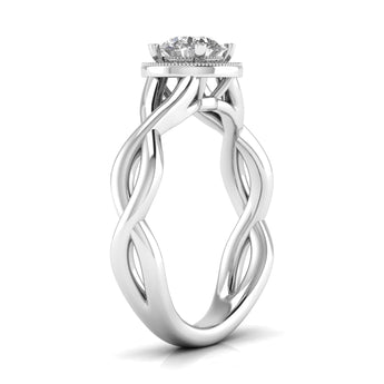 Ivana Jewels Rings Infinity Halo Engagement Ring