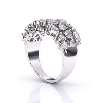 Ivana Jewels Rings Multi Shape Diamond Cascade Ring
