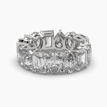 Ivana Jewels Rings Pear, Emerald & Oval Shape Diamonds Band Ring