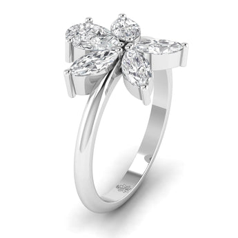 Ivana Jewels Rings Pear & Marquise Floral Ring
