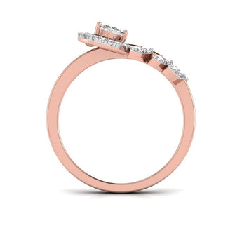 Ivana Jewels Rings Pear & Round Shape Diamonds Cocktail Ring