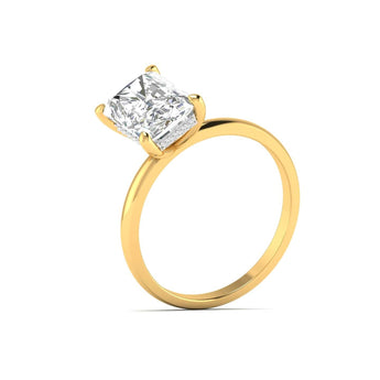 Ivana Jewels Rings Radiant Cut Diamond Solitaire Ring