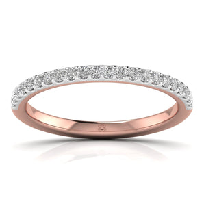 Ivana Jewels Rings Rose Gold / 14KT 0.26 Carat Round Diamonds Band Ring