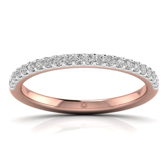 Ivana Jewels Rings Rose Gold / 14KT 0.26 Carat Round Diamonds Band Ring