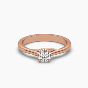 Ivana Jewels Rings Rose Gold / 14KT 0.44 Carat Round Cut Diamond Ring