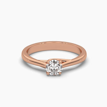 Ivana Jewels Rings Rose Gold / 14KT 0.44 Carat Round Cut Diamond Ring