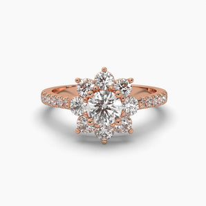 Ivana Jewels Rings Rose Gold / 14KT 0.50 Carat Solitaire Bloom Ring