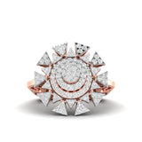 Ivana Jewels Rings Rose Gold / 14KT 1.12 Carat Floral Halo Gold Ring