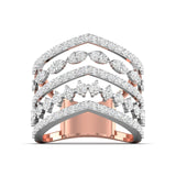 Ivana Jewels Rings Rose Gold / 14KT 1.5 Carat Diamond V Crown Ring