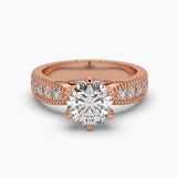 Ivana Jewels Rings Rose Gold / 14KT 1.52 Carat Solitaire Round Diamond Timeless Elegance Ring