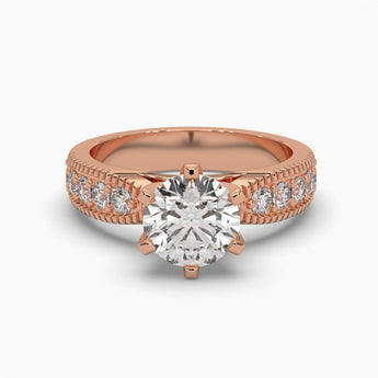 Ivana Jewels Rings Rose Gold / 14KT 1.52 Carat Solitaire Round Diamond Timeless Elegance Ring