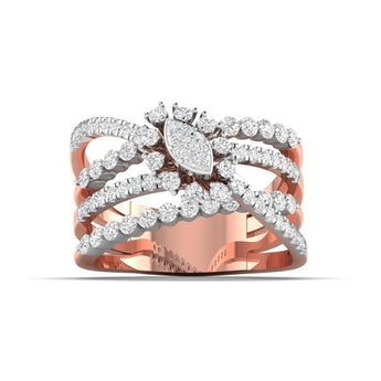 Ivana Jewels Rings Rose Gold / 14KT 1 Carat Diamond  Gold Halo Ring
