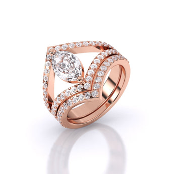 Ivana Jewels Rings Rose Gold / 14KT 1 Carat Royal Elegance Ring