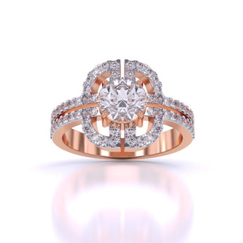 Ivana Jewels Rings Rose Gold / 14KT 1 Carat Solitaire Fashion Ring
