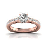 Ivana Jewels Rings Rose Gold / 14KT 1 carat Solitaire Round Diamond Vintage Solitaire Ring