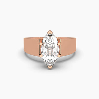 Ivana Jewels Rings Rose Gold / 14KT 2.8 Carat Solitaire Diamond Marquise Marvel Ring