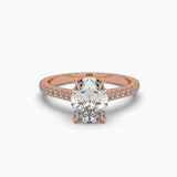 Ivana Jewels Rings Rose Gold / 14KT 2 Carat Oval Diamond Solitaire Ring