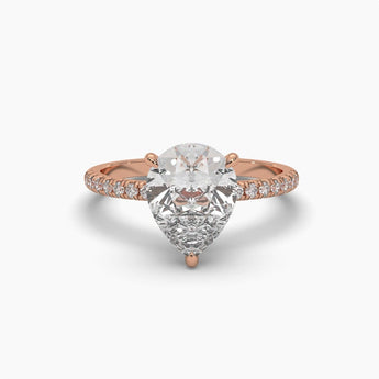 Ivana Jewels Rings Rose Gold / 14KT 2 Carat Pear Elegance Diamond Ring
