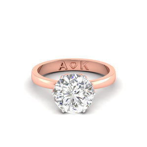 Ivana Jewels Rings Rose Gold / 14KT 2 Carat Solitaire Diamond Engagement Ring