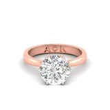 Ivana Jewels Rings Rose Gold / 14KT 2 Carat Solitaire Diamond Engagement Ring