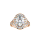 Ivana Jewels Rings Rose Gold / 14KT 3 Carat Oval Lab Grown Diamond Engagement Ring