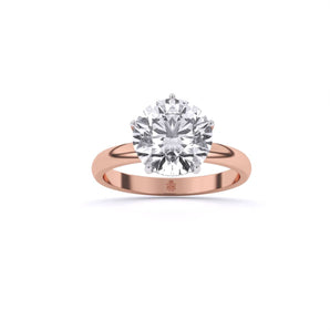 Ivana Jewels Rings Rose Gold / 14KT 3 Carat Radiance Crown Solitaire Ring