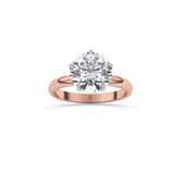 Ivana Jewels Rings Rose Gold / 14KT 3 Carat Radiance Crown Solitaire Ring