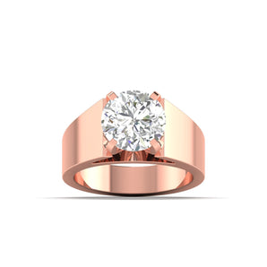 Ivana Jewels Rings Rose Gold / 14KT 5 Carat Diamond Solitaire Ring