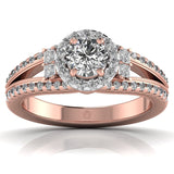 Ivana Jewels Rings Rose Gold / 14KT 70 Pointer Solitaire Lab Grown Diamond Split Ring