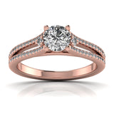 Ivana Jewels Rings Rose Gold / 14KT 70 Pointer Solitaire Round Cut Ring
