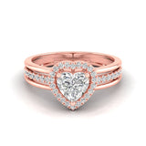 Ivana Jewels Rings Rose Gold / 14KT Adore 1 Carat Centre Heart Diamond Ring