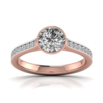 Ivana Jewels Rings Rose Gold / 14KT Bezel & Cluster Setting Diamond Ring