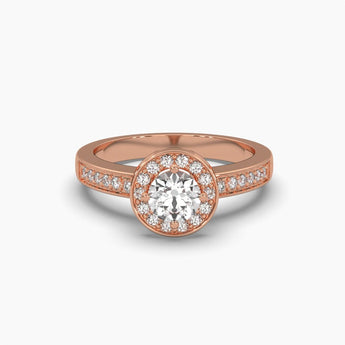 Ivana Jewels Rings Rose Gold / 14KT Casual Chic Solitaire Round Diamond Ring