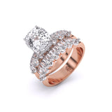 Ivana Jewels Rings Rose Gold / 14KT Centre Solitaire & Fancy Diamonds Ladies Ring