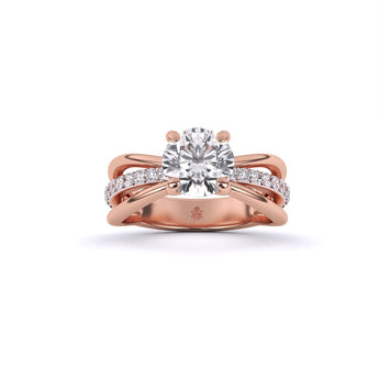 Ivana Jewels Rings Rose Gold / 14KT Centre Solitaire Round Diamond Ring