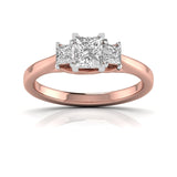 Ivana Jewels Rings Rose Gold / 14KT Classic Crescent Diamond Ring