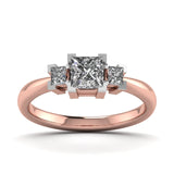 Ivana Jewels Rings Rose Gold / 14KT Classic Square Romance Solitaire Ring