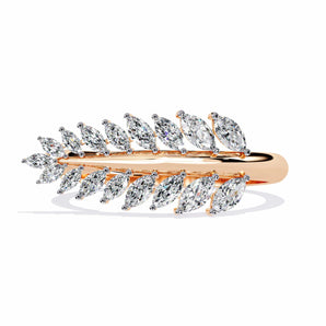 Ivana Jewels Rings Rose Gold / 14KT Cluster Marquise Diamond Ring