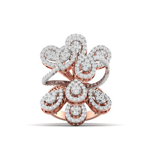 Ivana Jewels Rings Rose Gold / 14KT Cluster Set Diamond Ring