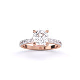 Ivana Jewels Rings Rose Gold / 14KT Cushion Solitaire Engagement Ring