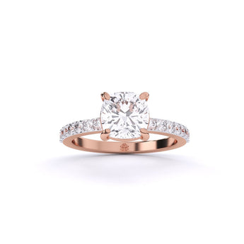 Ivana Jewels Rings Rose Gold / 14KT Cushion Solitaire Engagement Ring
