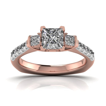 Ivana Jewels Rings Rose Gold / 14KT Delicate French Setting Diamond Ring