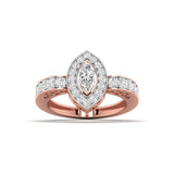 Ivana Jewels Rings Rose Gold / 14KT Delicate Marquise Diamond Engagement Ring