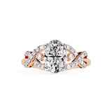 Ivana Jewels Rings Rose Gold / 14KT Diamond Crossover Engagement Ring