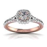 Ivana Jewels Rings Rose Gold / 14KT Double Halo Dream Engagement Ring