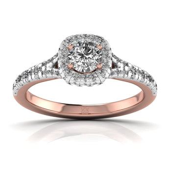Ivana Jewels Rings Rose Gold / 14KT Double Halo Dream Engagement Ring