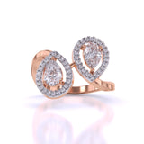 Ivana Jewels Rings Rose Gold / 14KT Dual Grace Halo