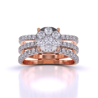 Ivana Jewels Rings Rose Gold / 14KT Elegant Cocktail Stack Ring