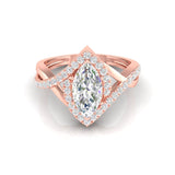 Ivana Jewels Rings Rose Gold / 14KT Elegant Marquise Diamond Ring